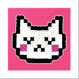 Sleepy Cat 8-bit Pixel Art Posters and Art